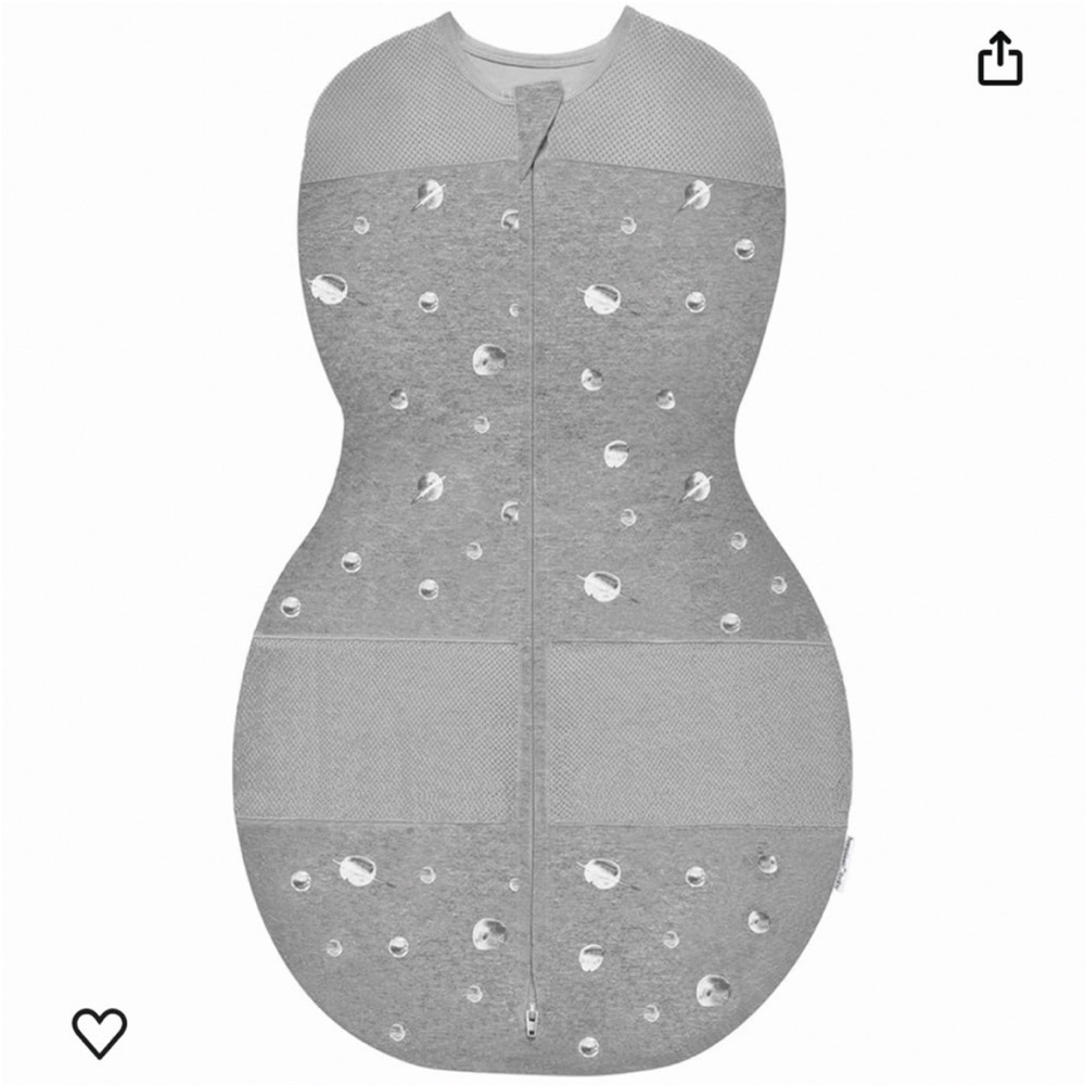 Happiest Baby Sleepea 5-Second Swaddle small gray planets